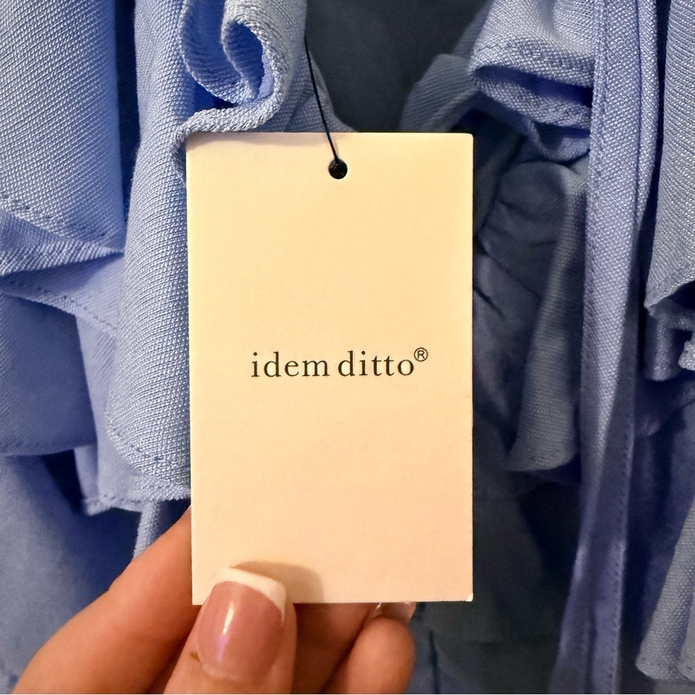 Blue Ruffled Romper - Picture 3 of 4